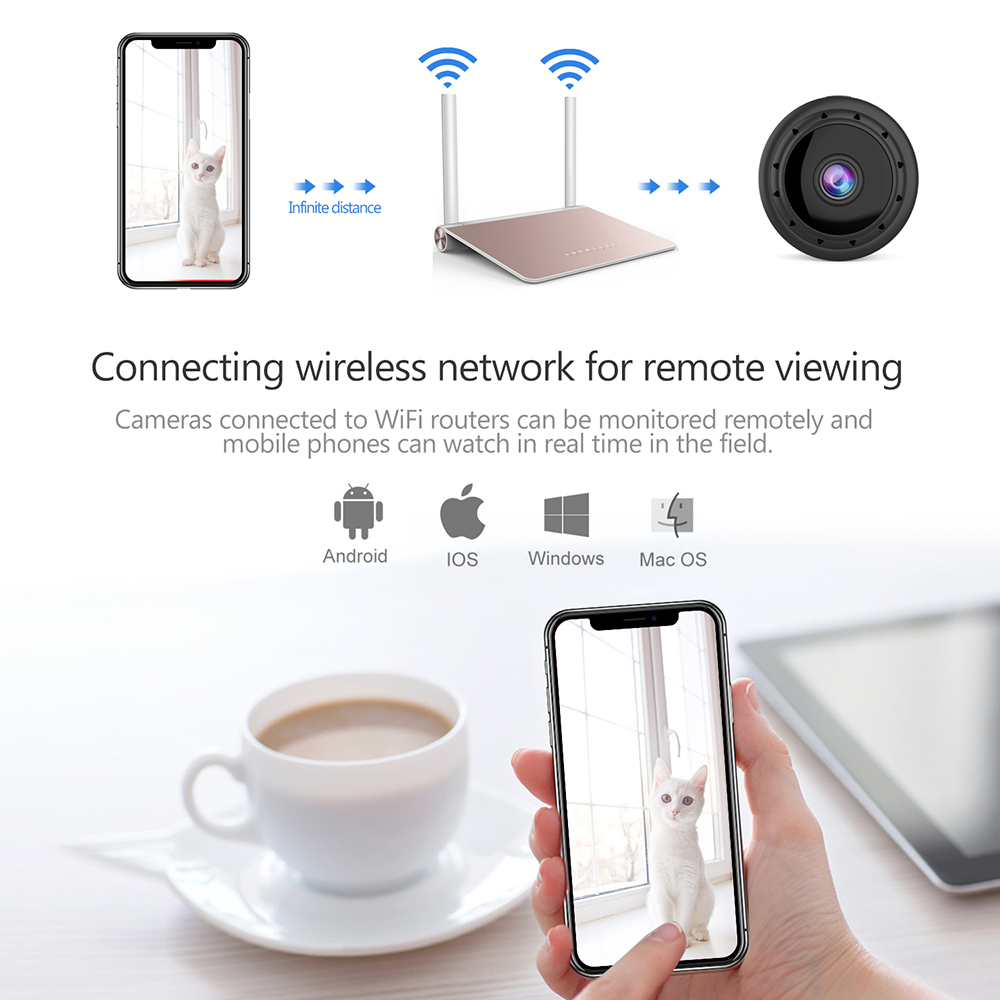 1080P home wireless mini camera remote monitor